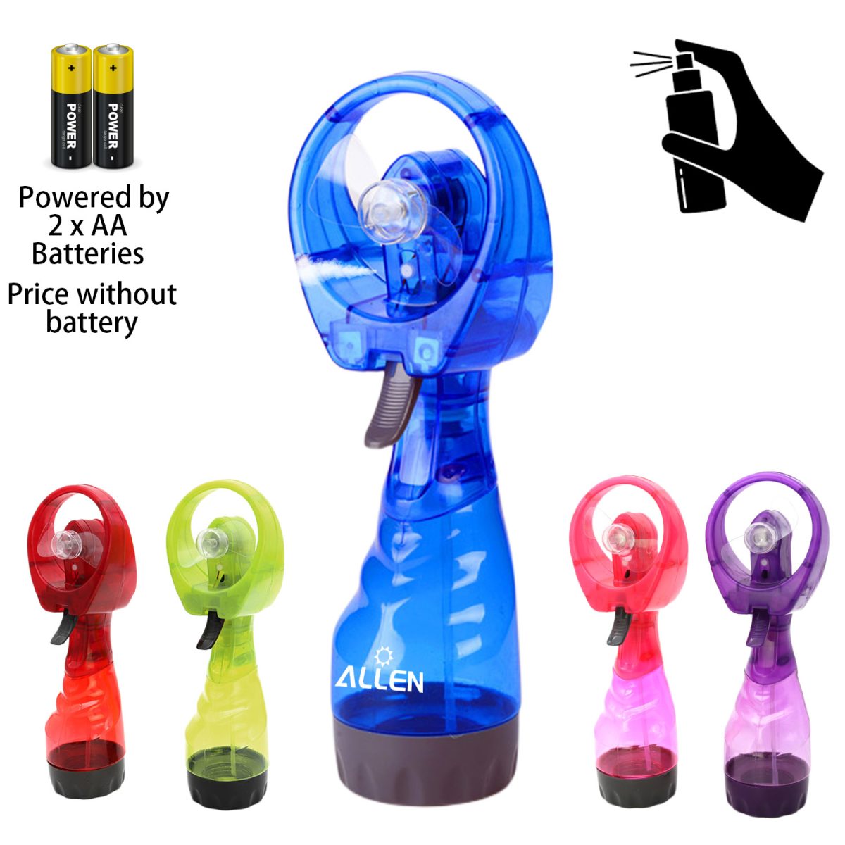 Spray Fanbox Handheld Mini Spray Fan - Promo Items, giveaways with iPromotionPro
