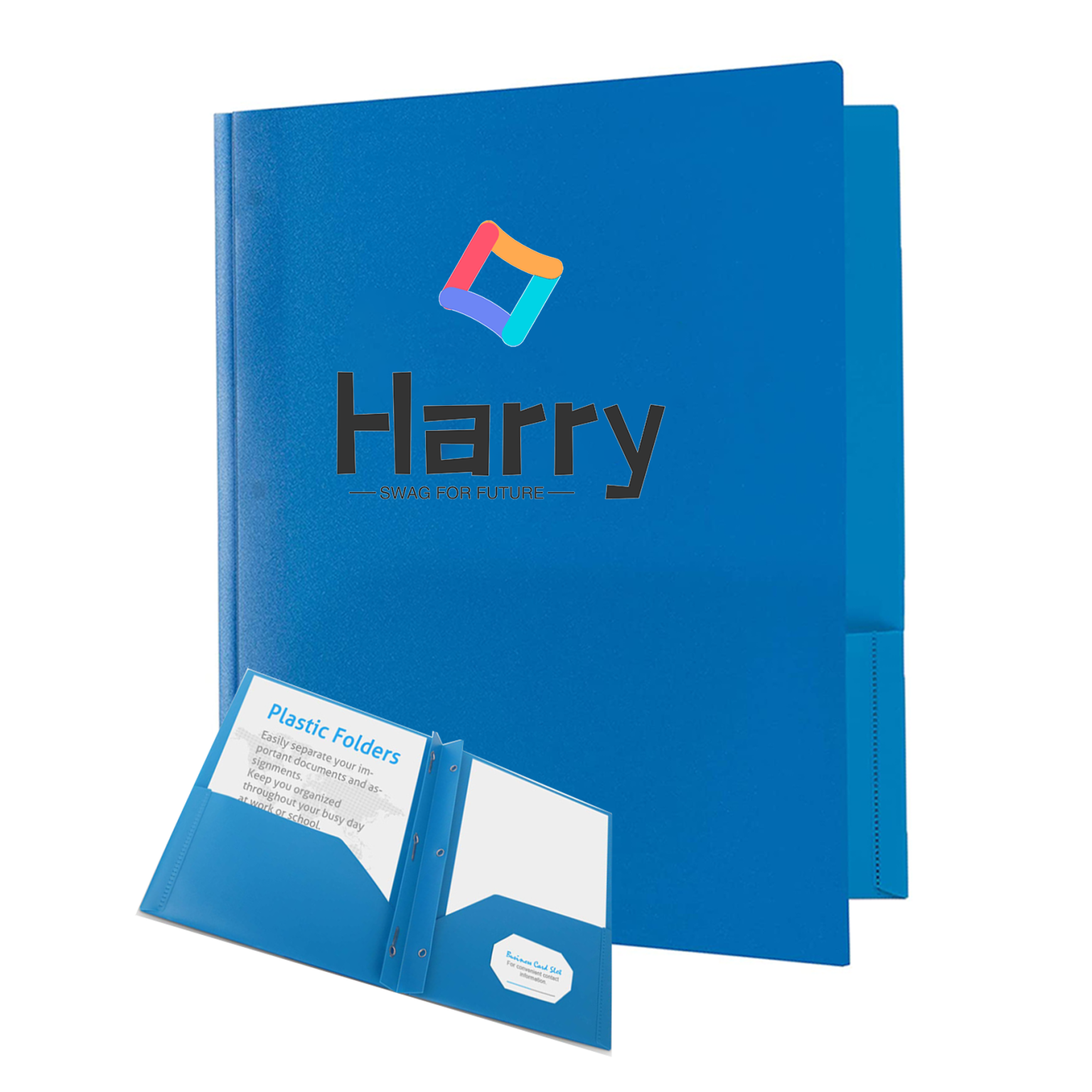 2 Pocket Folders with Fasteners - Promo Items, giveaways with iPromotionPro