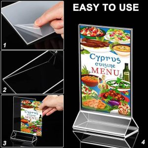Acrylic Signage Transparent Table Display Stand - Promo Items ...